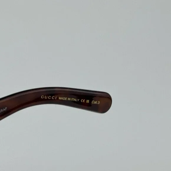 Gucci GG1403S 002 BRAND NEW SUnglasses Dark Havana Brown Unisex Rectangle